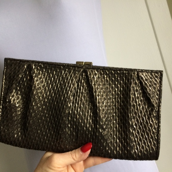 Kate Landry Handbags - Kate Landry Gold Clutch/Crossbody